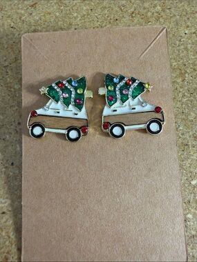 Sugarfix Festive Christmas Tree Car Earrings
